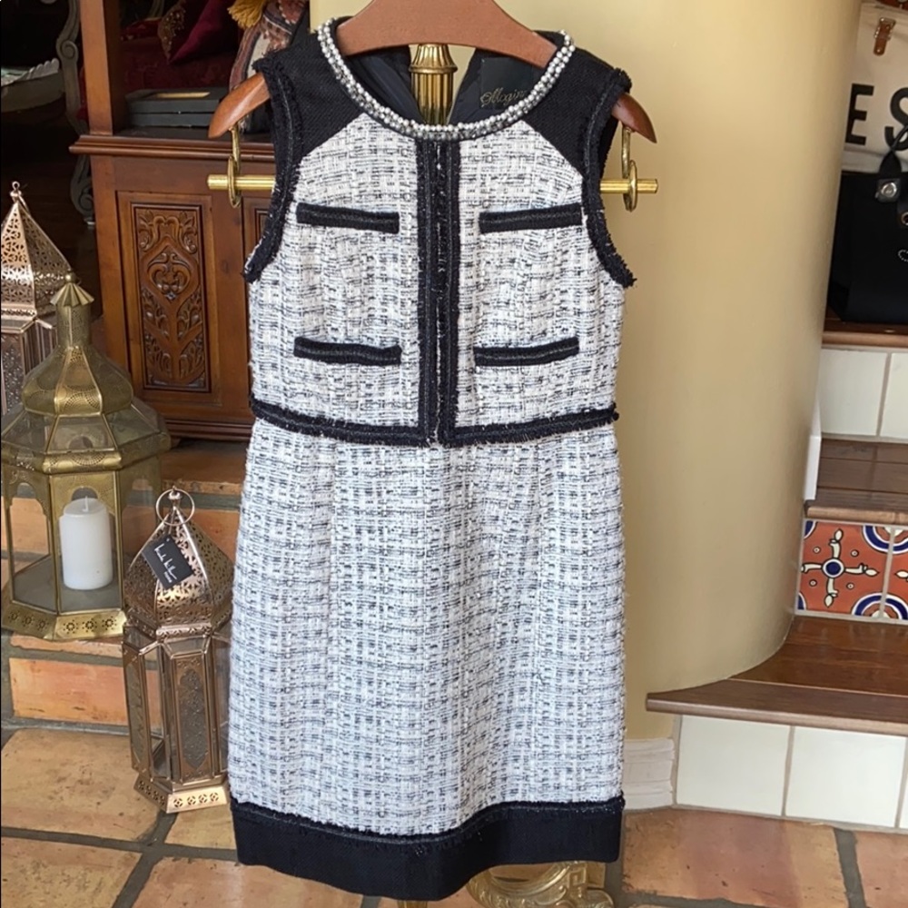 Tweeted sheath pearl dress